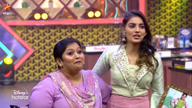 Grace Karunas Cook with comali